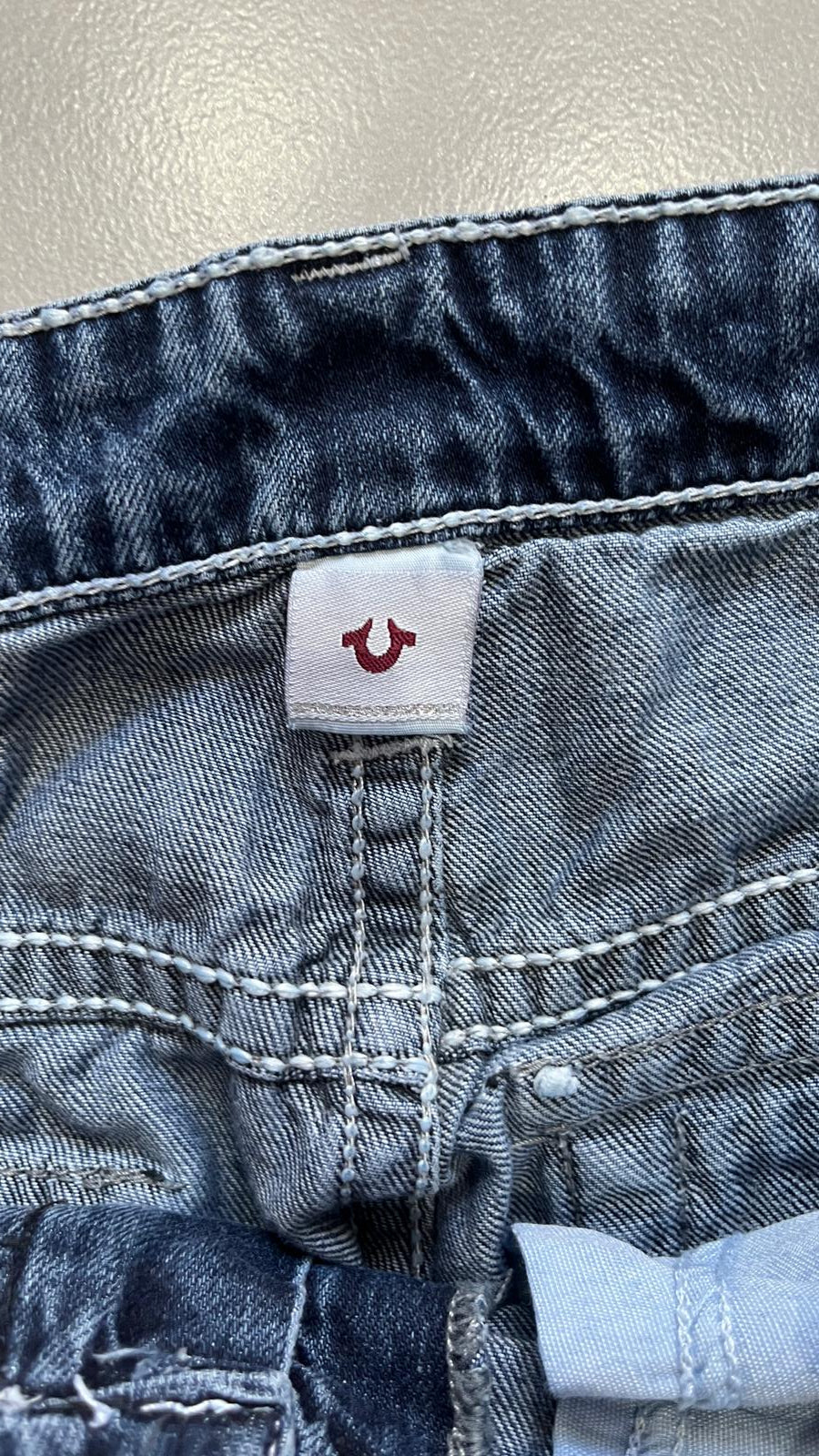 Jeans True Religion uomo baggy Billy Big T denim blu Y2K streetwear (M)