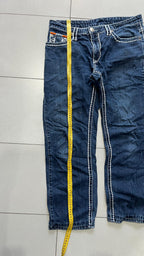 Jeans True Religion uomo baggy Billy Big T denim blu Y2K streetwear (M)
