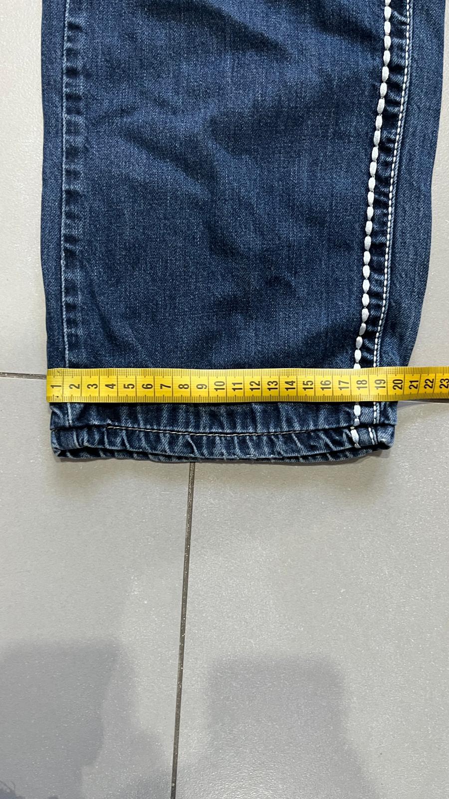 Jeans True Religion uomo baggy Billy Big T denim blu Y2K streetwear (M)