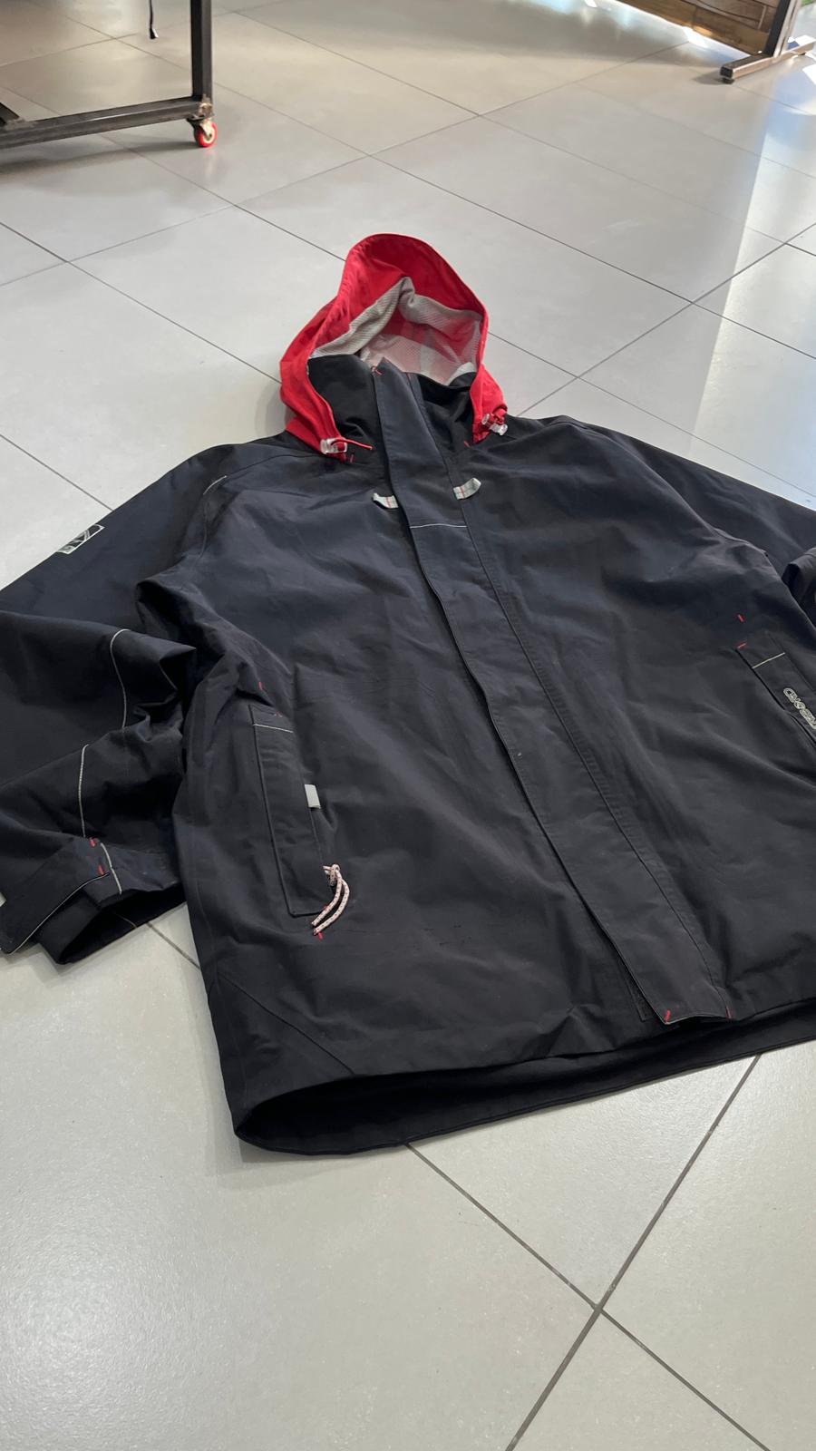 Giacca Tribord sailing uomo nera rossa tecnica impermeabile (M) Vintage Y2K Racing Jacket