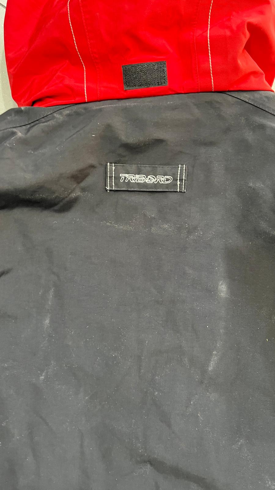 Giacca Tribord sailing uomo nera rossa tecnica impermeabile (M) Vintage Y2K Racing Jacket