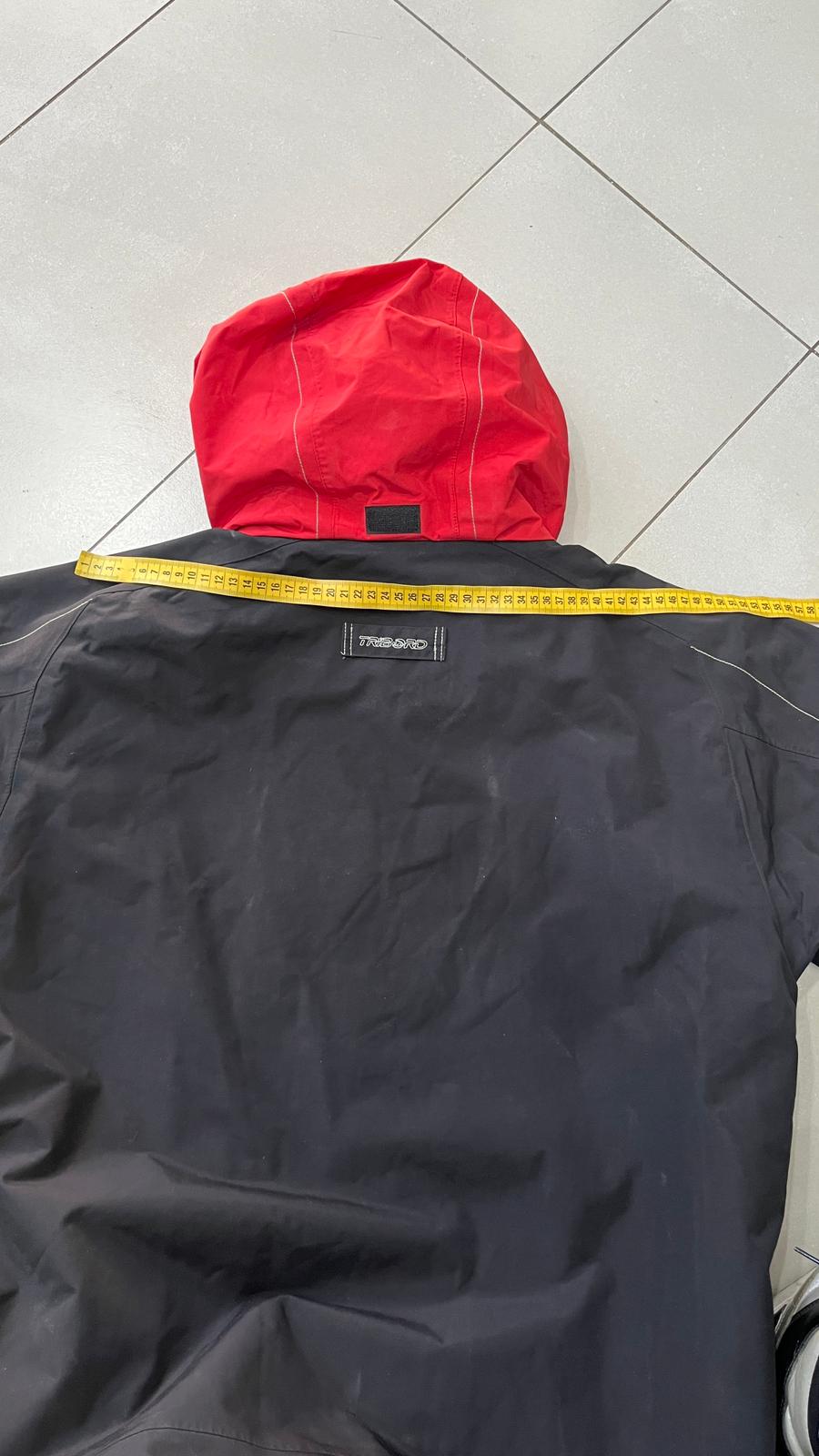 Giacca Tribord sailing uomo nera rossa tecnica impermeabile (M) Vintage Y2K Racing Jacket