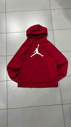 Felpa Jordan rossa con cappuccio XL Bambino S uomo logo Jumpman (S)