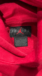 Felpa Jordan rossa con cappuccio XL Bambino S uomo logo Jumpman (S)