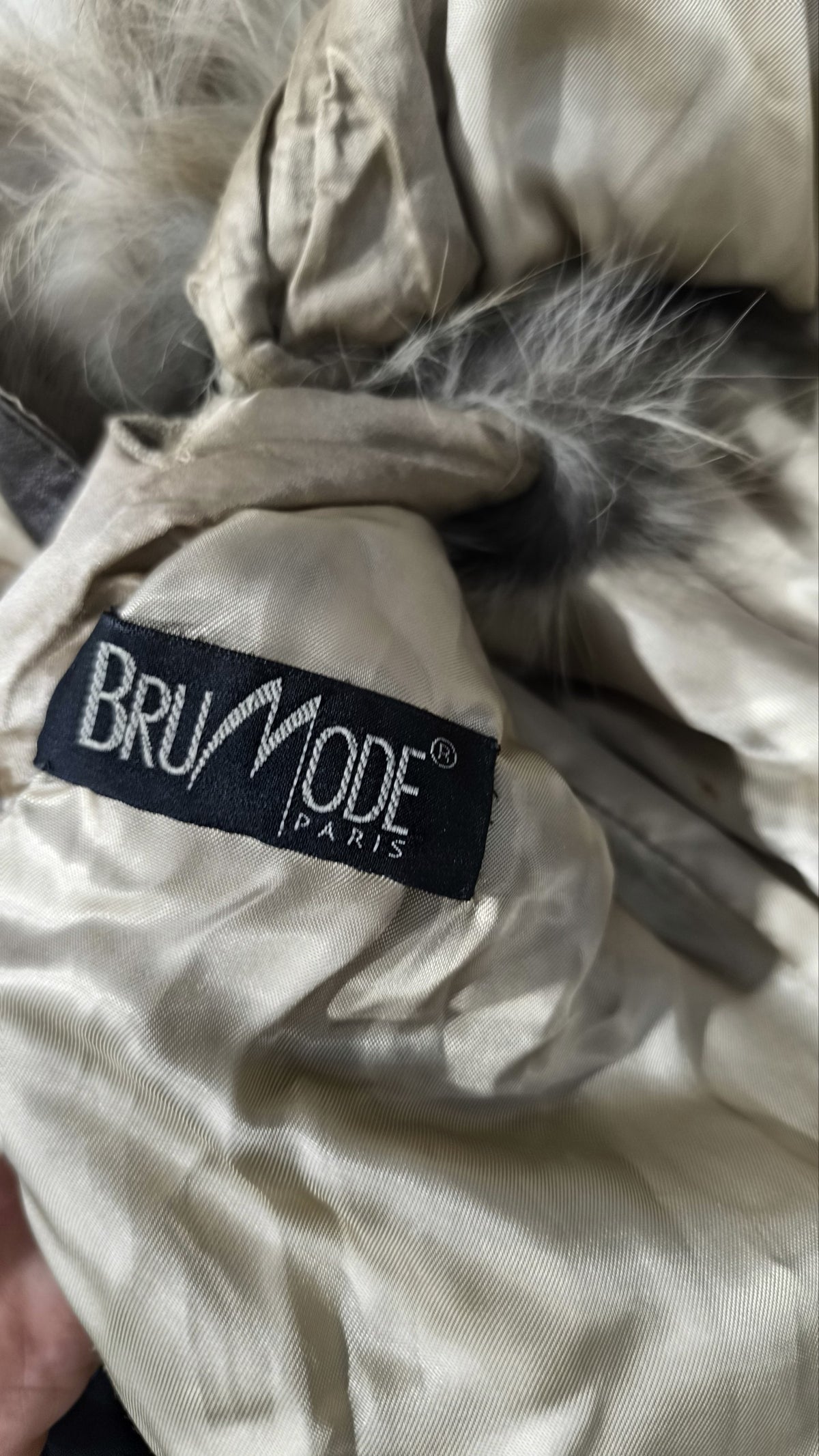 Giacca imbottita BRU MODE PARIS cintura e pelliccia Vintage Y2K (S) — foto 5