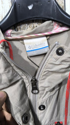 Giacca leggera con cappuccio Columbia tortora chiaro zip Vintage Y2K (S) — foto 5