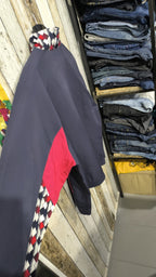 Track Jacket Collo Alto Errea Blu Navy Rosso Bianco Vintage Y2K (L) — foto 8