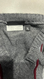 Maglione Girocollo SR Bella Kapellen Grigio Righe Vintage Y2K (XL) — foto 5