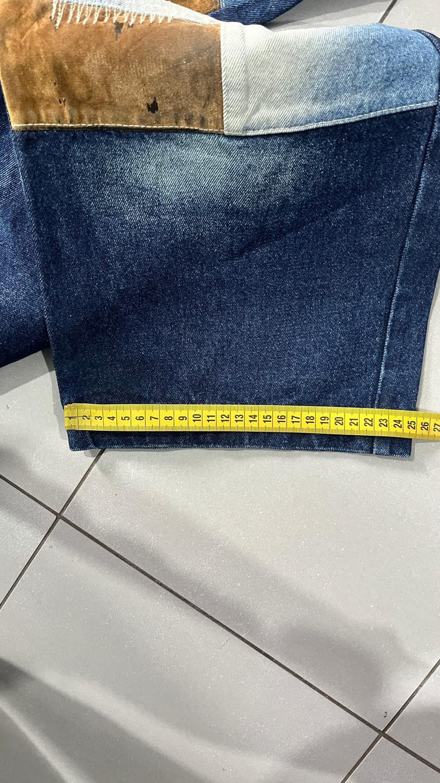 Jeans Urban Edge Jeans Co. Patchwork Blu Scuro Vintage Y2K — foto 7