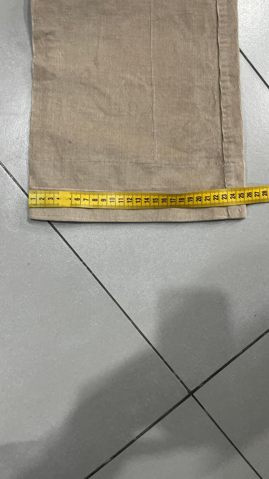 Pantaloni velluto a coste Ramp gamba ampia Beige tortora Vintage Y2K (38) — foto 7