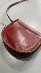 Borsa a tracolla in pelle Bordeaux Vintage Y2K — foto 4