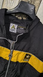 Giacca a vento con zip A Army Nero e giallo Vintage Y2K (M) — foto 4