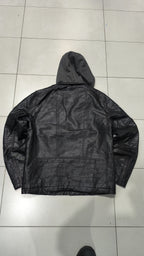 Giacca in pelle con cappuccio Levi Strauss & Co. Vintage Y2K Nera (M) — foto 6