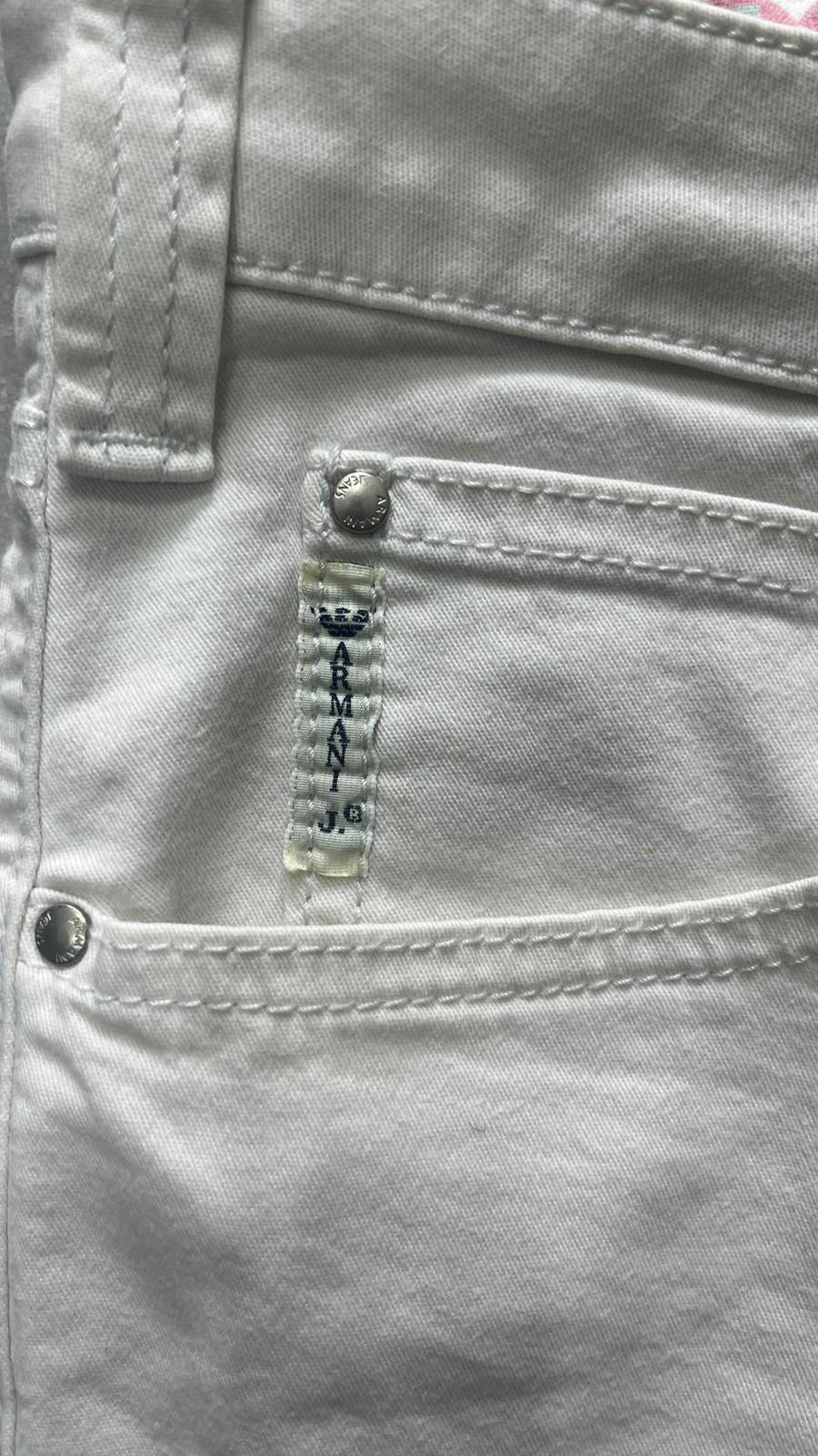 Jeans 5 Tasche Armani Jeans Gamba Dritta Bianco Vintage Y2K (M) — foto 7