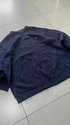 Maglione Girocollo Burberrys Logo Rosso Blu Navy Vintage Y2K — foto 3