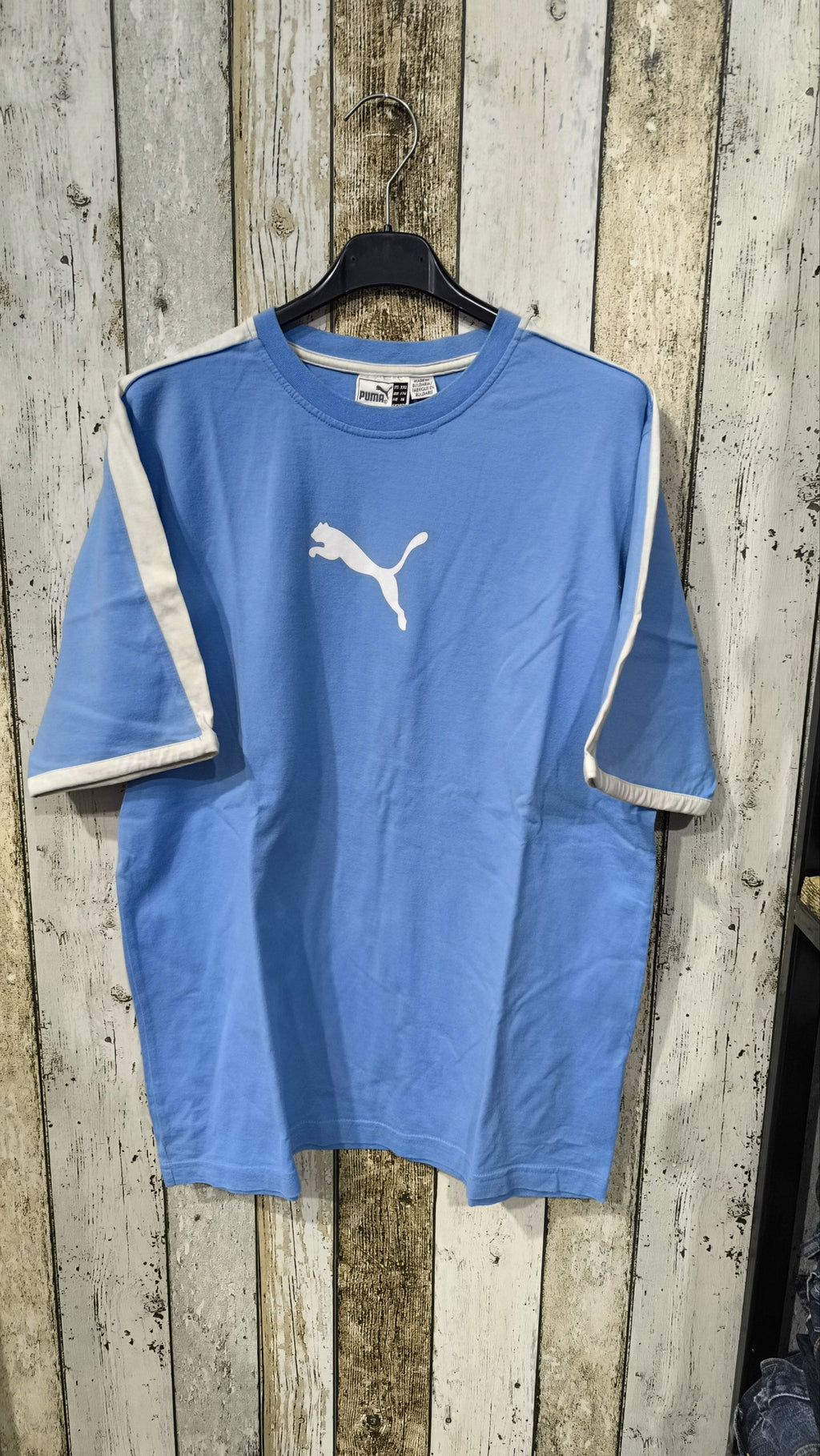 Maglietta Puma Azzurro con Banda Bianca Vintage Y2K — foto 3