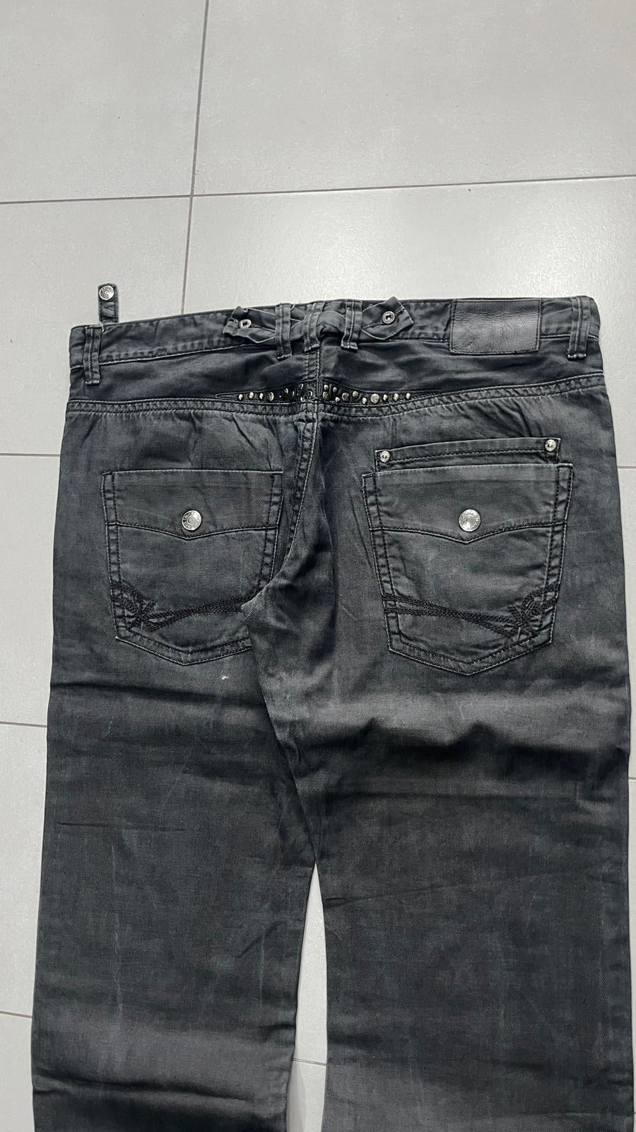 Jeans cargo EDUKA Denim Nero Slavato Vintage Y2K (42) — foto 4