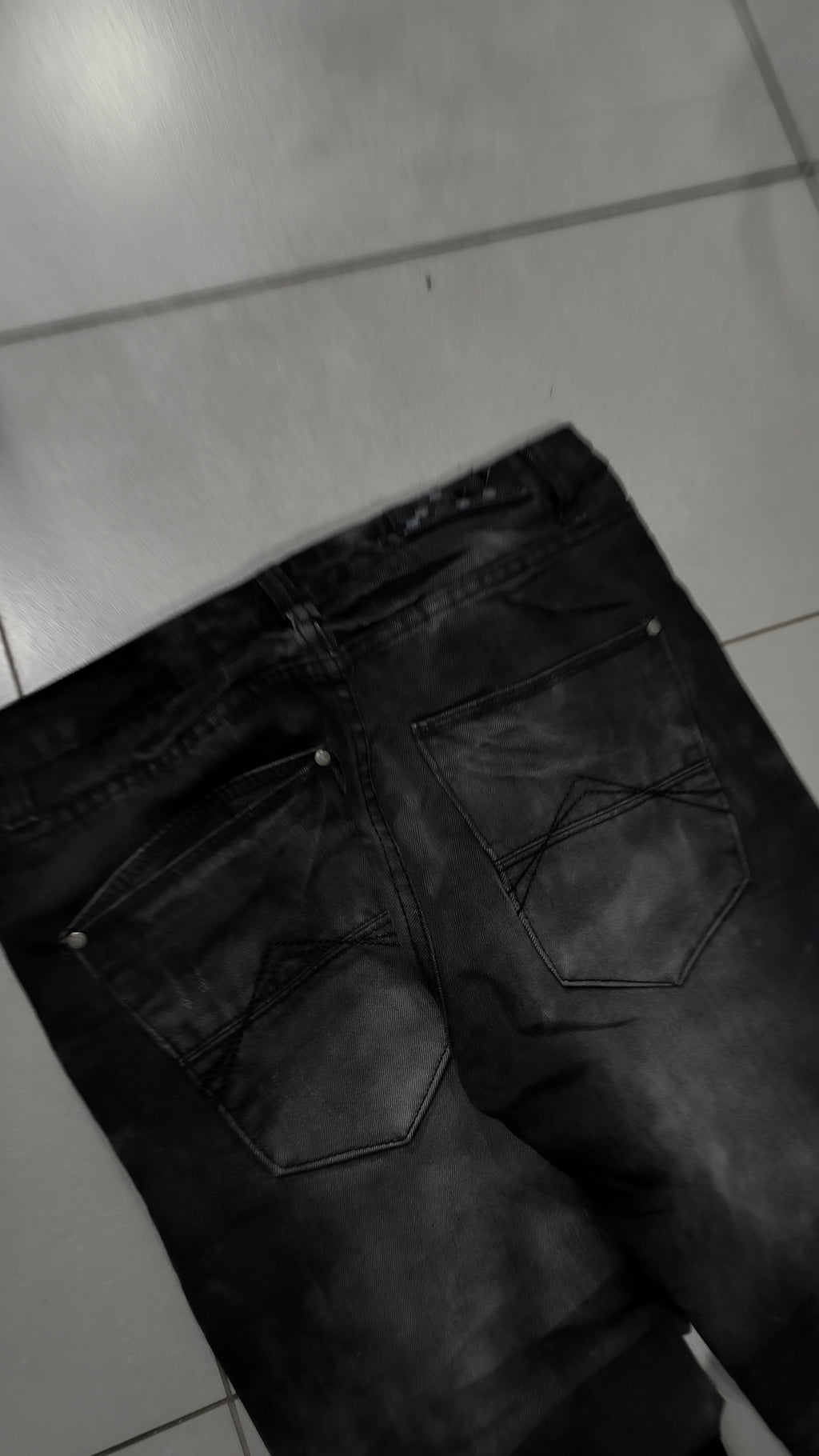Jeans Southwave Denim gamba ampia Nero slavato Vintage Y2K Uomo (L) — foto 4