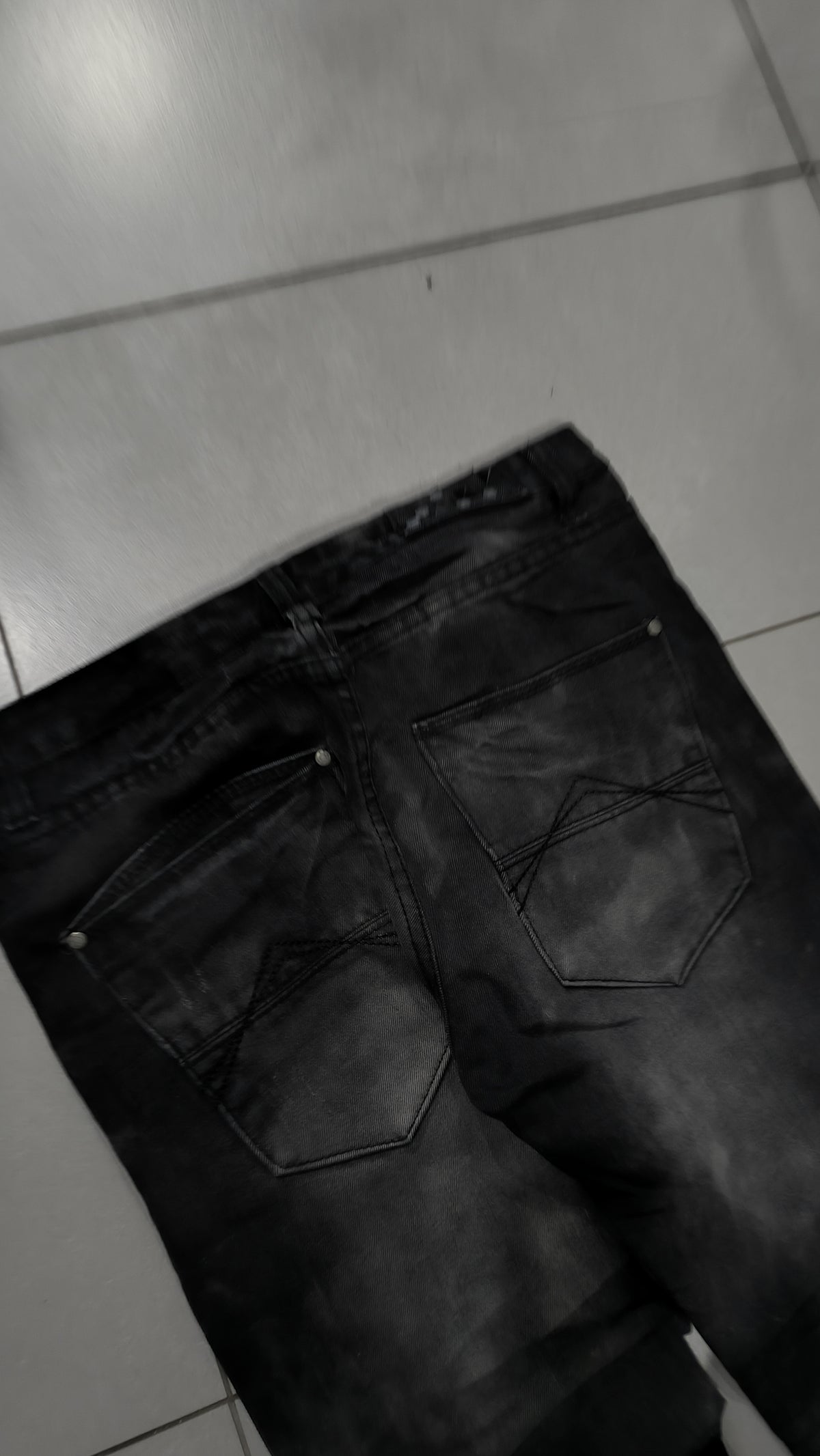 Jeans Southwave Denim gamba ampia Nero slavato Vintage Y2K Uomo (L) — foto 4