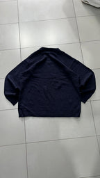 Maglione Girocollo Burberrys Logo Rosso Blu Navy Vintage Y2K — foto 4