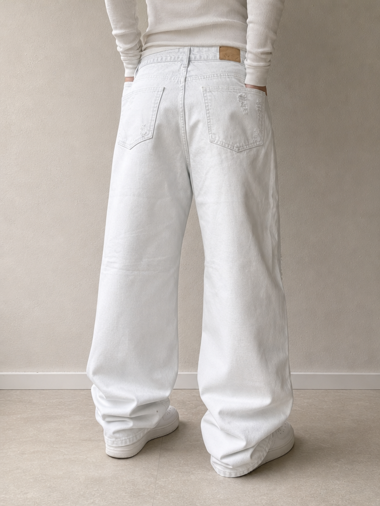 Denim Jeans Baggy Fit Silver Jeans Vintage Y2K (M) - indossata retro