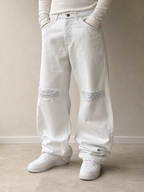 Denim Jeans Baggy Fit Silver Jeans Vintage Y2K (M) - indossata fronte
