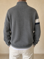 Maglione Tommy Hilfiger Zip Sweater Embroidered Vintage Y2K Uomo (M) - indossata retro