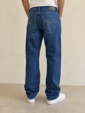 Denim Jeans Straight Fit Diesel Blu Wash Embroidered Vintage Y2K Uomo (XL) - indossata retro