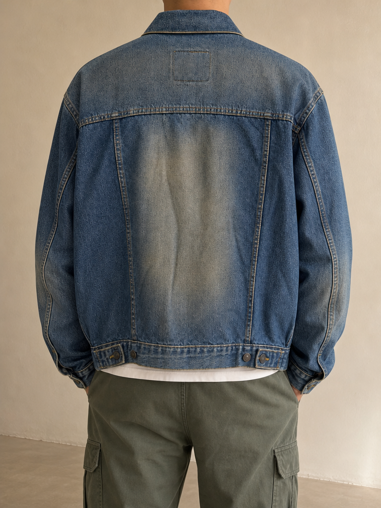 Giacca di jeans Levi Strauss & Co. 70503 02 Vintage Y2K (XL) - indossata retro