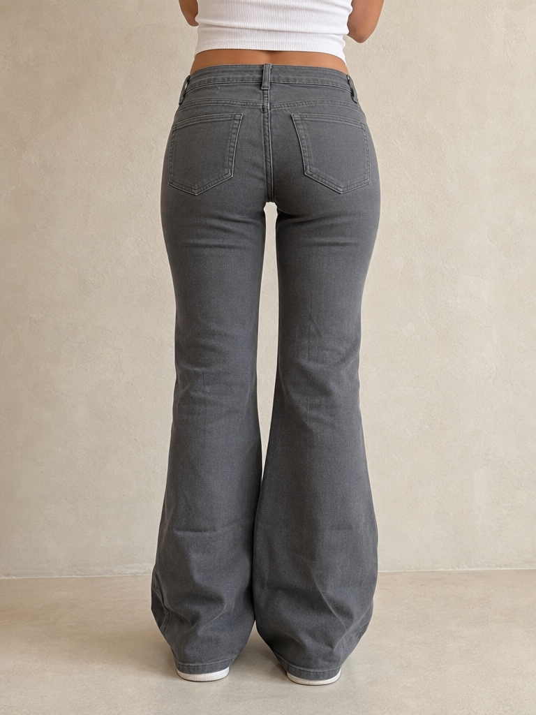 Jeans Denim Denim Flare Bootcut Fit Vintage Y2K Donna (XXS) - indossata retro