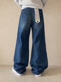 Denim Jeans Baggy Fit Washed Vintage Y2K (XS) - indossata retro