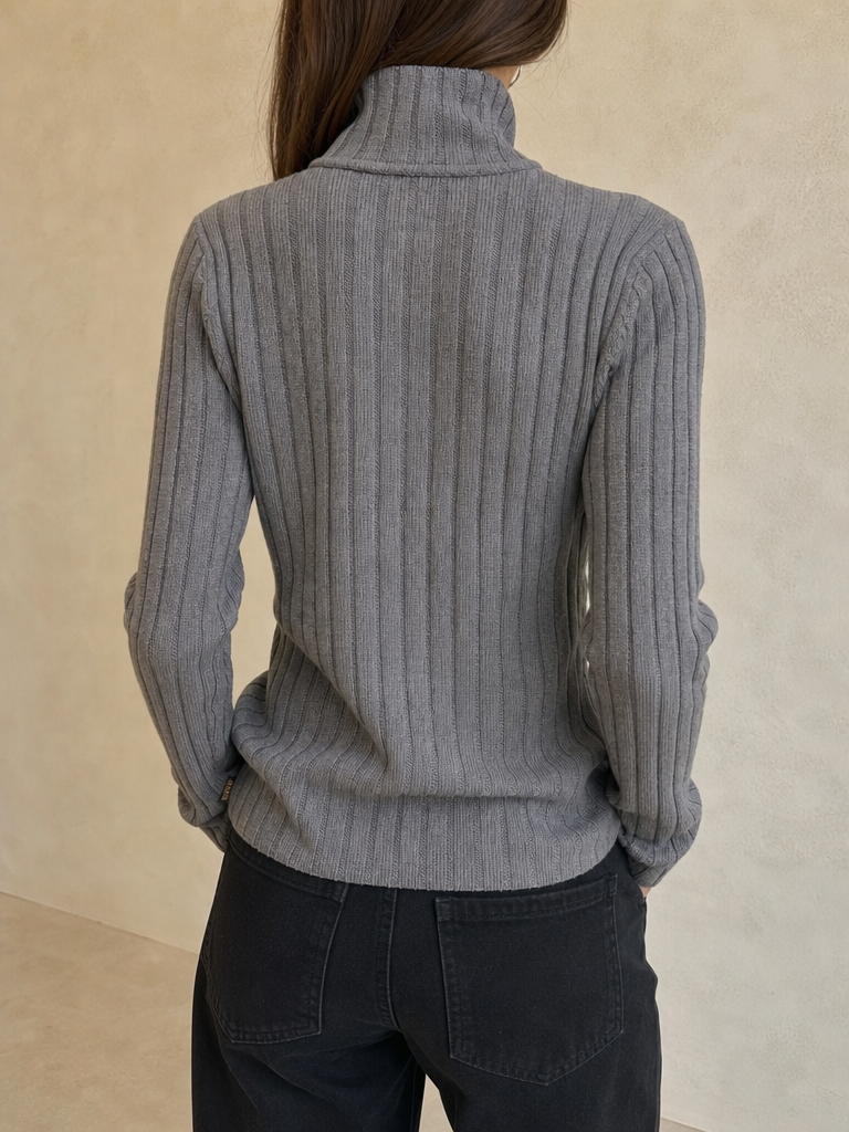 Maglione Lupetto Rifle Collo Alto Vintage Y2K Donna (XS) - indossata retro