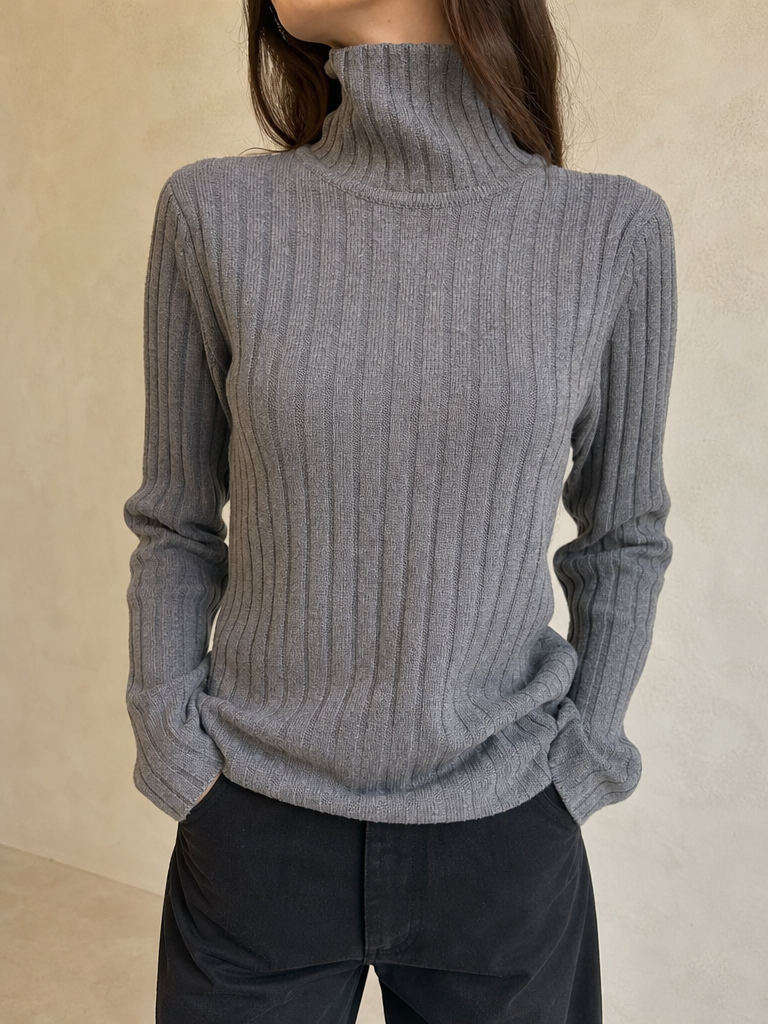 Maglione Lupetto Rifle Collo Alto Vintage Y2K Donna (XS) - indossata fronte