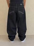Jeans Denim Denim Pants Enyce Super Baggy Fit Vintage Y2K Uomo (XXL) - indossata retro