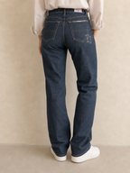 Denim Jeans Trussardi Particular Straight / Slim Fit Blu Navy Vintage Y2K Donna (XS) - indossata retro