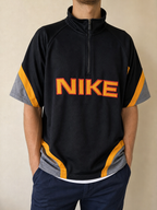 Nike Maglia Sportiva Mezza Zip Vintage Y2K Uomo - indossata fronte