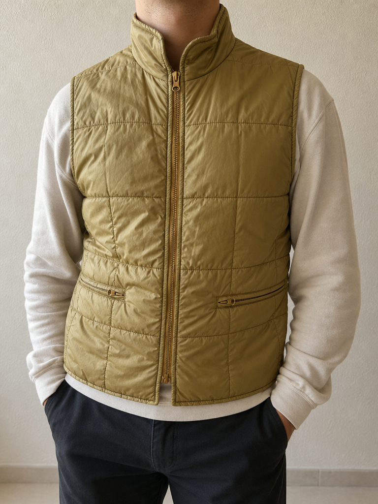 Giacca Giubbino Smanicato Best Company Vintage Y2K Uomo (S) - indossata fronte