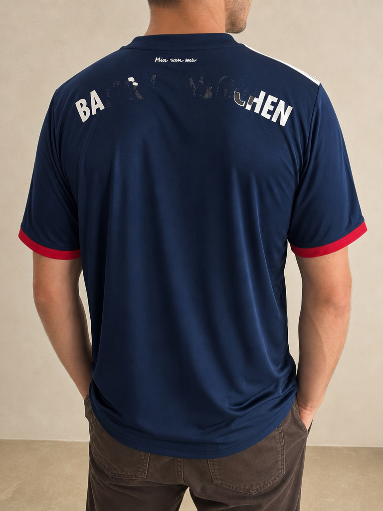 T-Shirt Adidas Bayern Monaco Football 90s 2000s American Style Vintage Y2K Uomo (L) - indossata retro