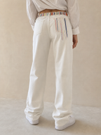 Jeans Denim Denim Printed Particular Vintage Y2K Donna (XS) - indossata retro