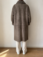 Marpel e Shearling Cappotto Vintage Y2K Marrone Pelle Lana (44) — foto 2