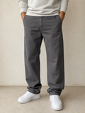 Pantaloni in Cotone Classici Lee Leesures Grey baggy Fit Vintage Y2K Uomo (S) - indossata fronte