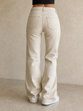 Denim Jeans Beige BootCut Vintage Y2K Donna (XXS) - indossata retro