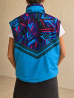 Gilet smanicato Fila Multicolore Vintage Y2K (XL) - indossata retro
