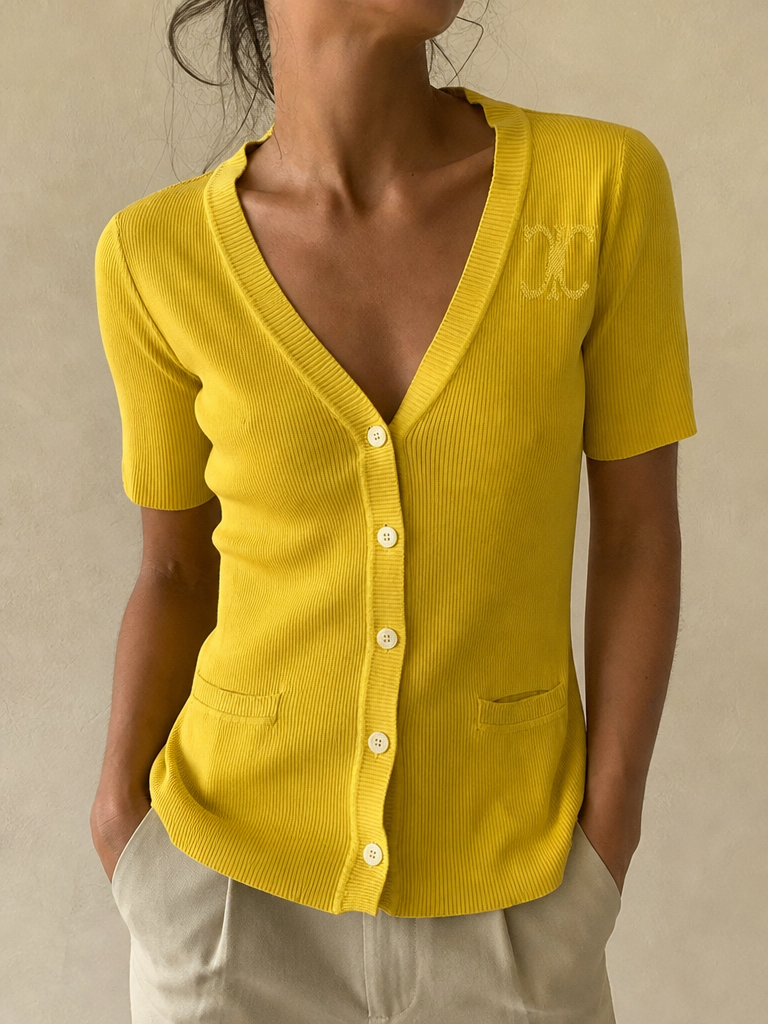 T-Shirt Cardigan Iceberg Vintage Y2K Donna (S) - indossata fronte