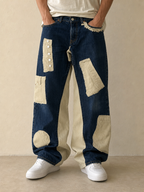 Levi's Jeans Denim Denim Levis Custom Washed Baggy Fit Vintage Y2K Uomo (M) - indossata fronte