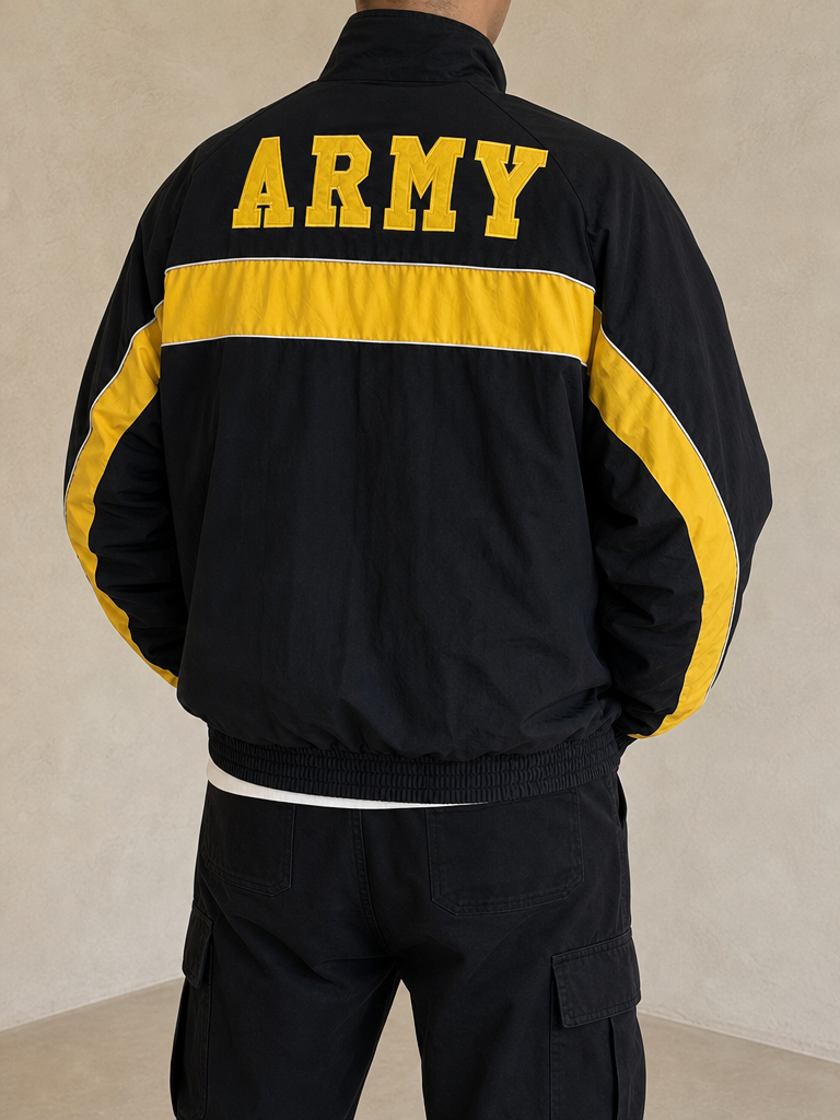 Giacca Jacket Zip U.S. Army Original American Vintage Y2K Uomo (M) - indossata retro