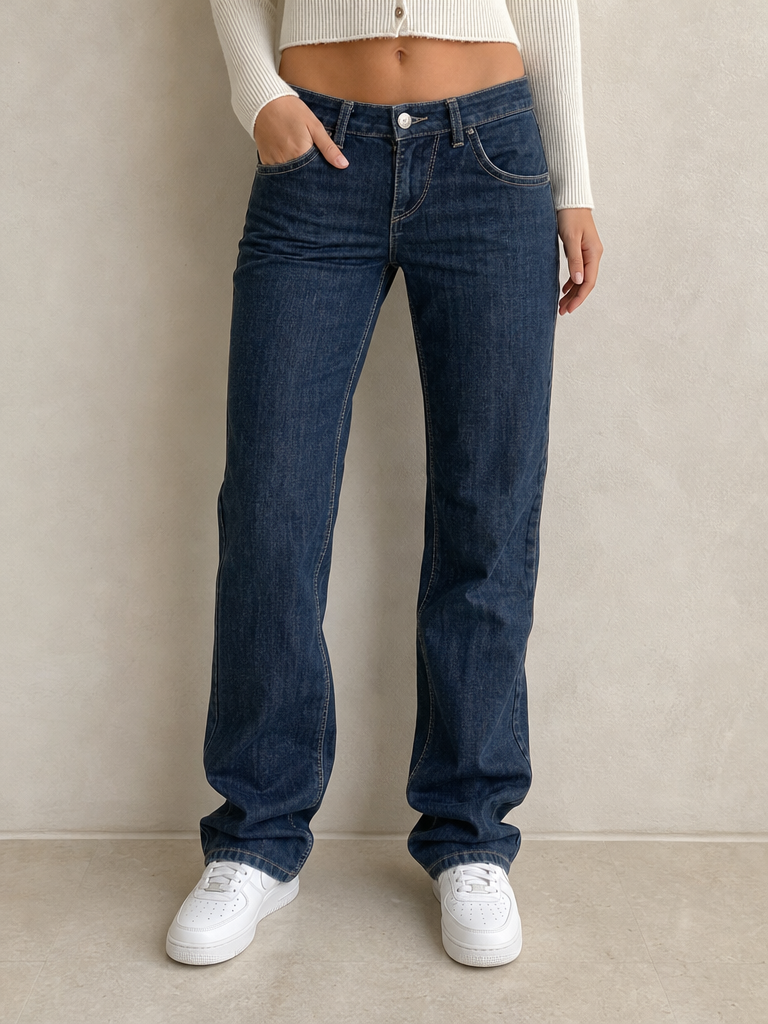 Jeans Denim Denim Blu Miss Sixty Low Waist Vintage Y2K Donna (S) - indossata fronte