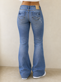 Miss Sixty Denim Jeans BootCut Fit Flared Washed Vintage Y2K Donna (XXS) - indossata retro