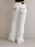 Pantaloni Cotton Pants Embroidered Vintage Y2K Donna (XS) - indossata retro