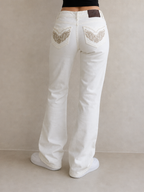 Pantaloni Cotton Pants Embroidered Vintage Y2K Donna (XS) - indossata retro